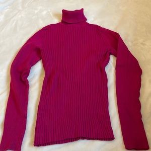 Ellen Tracy Pink turtleneck sweater, size small